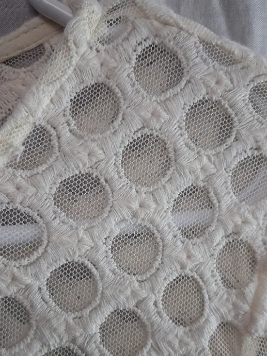 Sunday in Brooklyn Cream Crochet & Lace Long-Sleeve Blouse - Picture 7 of 10